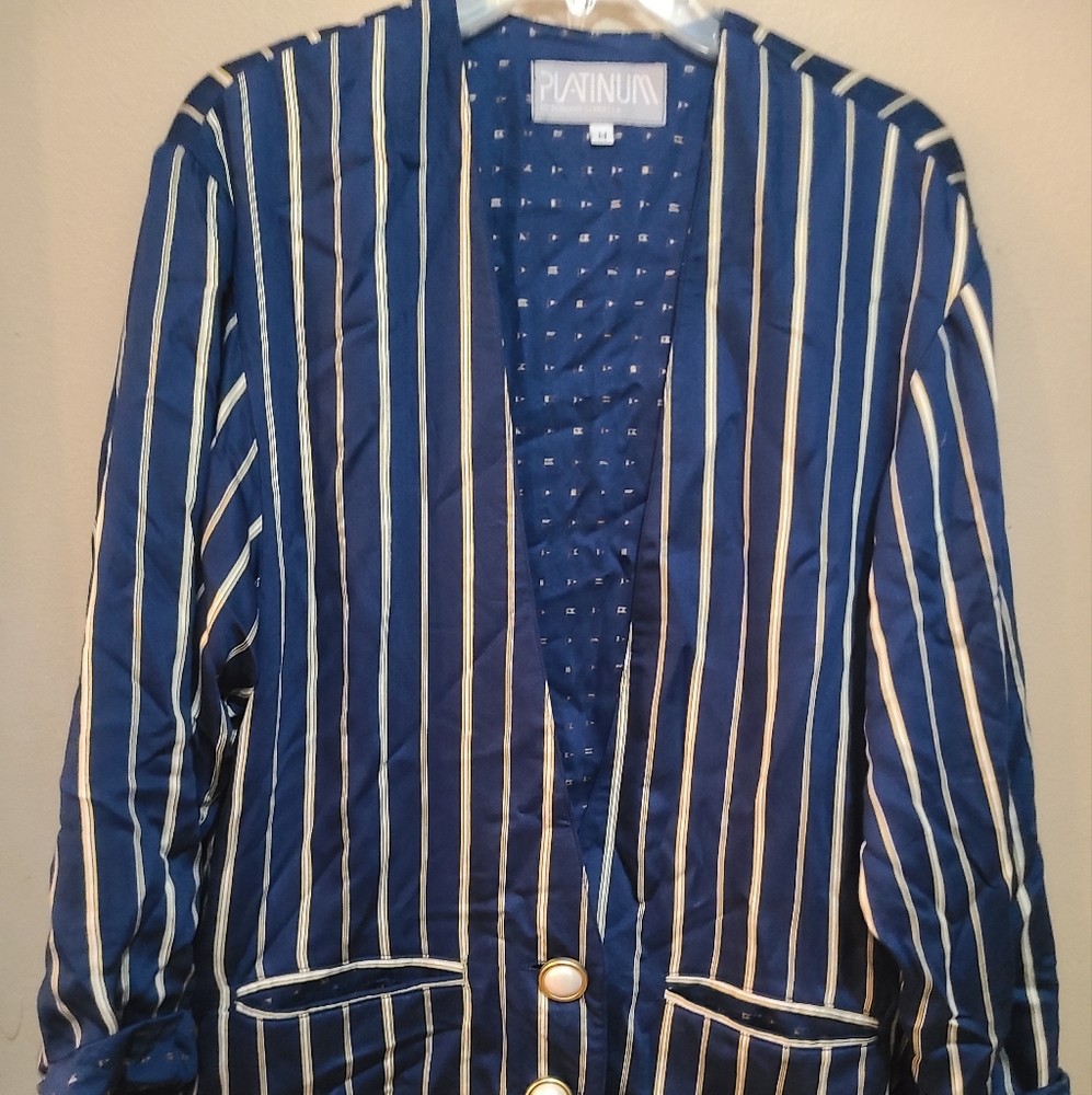 Navy And Gold All Business Blazer